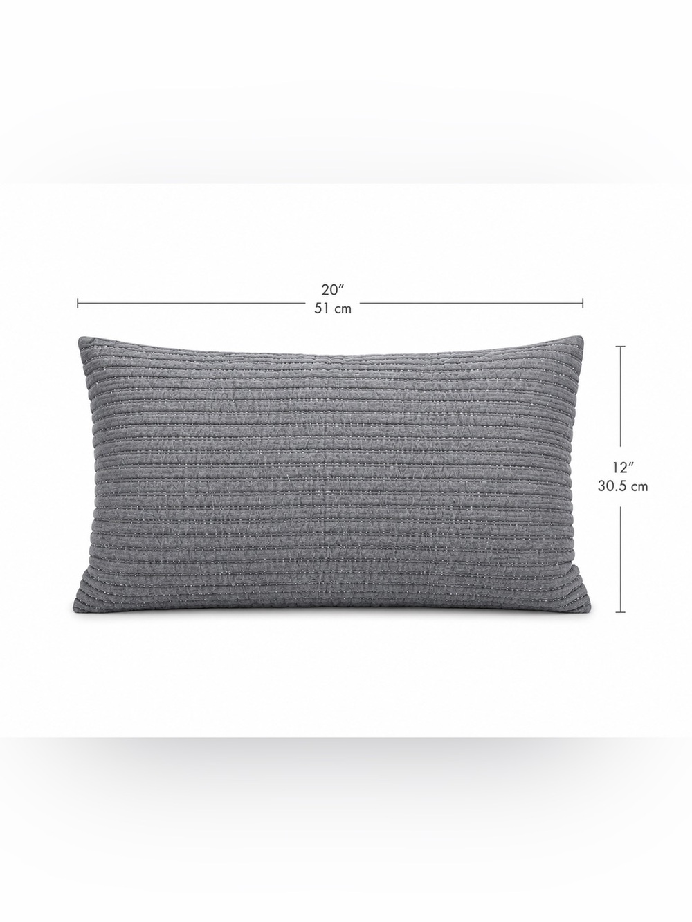 Lush Decor pillow cover 100% cotton 20x36 blue white